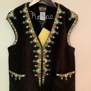 NWT Bob Mackie Wearable Art Vest-Size Small